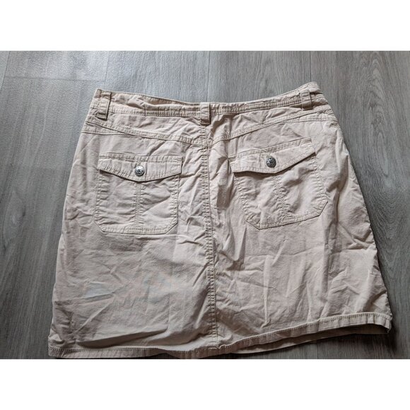 Lee Natural Fit Beige Cotton/Spandex Womens Skort Size 12 Front & Back Pockets - Picture 4 of 5